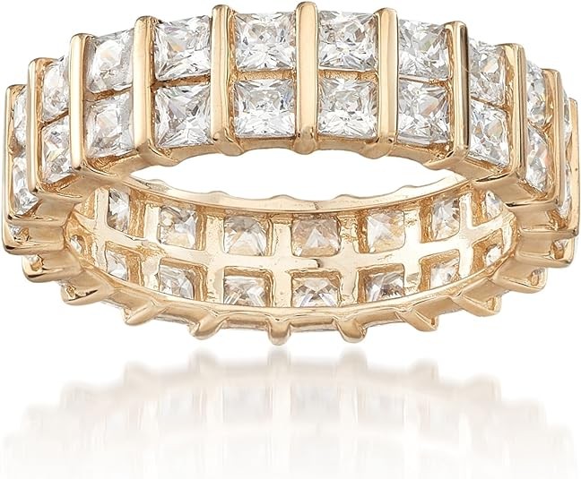 Ross-Simons 4.00 ct. t.w. CZ Eternity Band in 14kt Yellow Gold